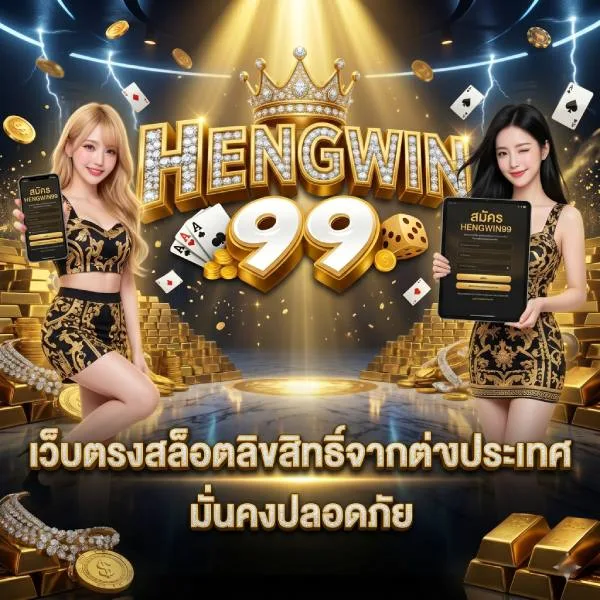 HENGWIN99 เว็บตรงสล็อตลิขสิทธิ์จากต่างประเทศ มั่นคงปลอดภัย ครบครันทุกความต้องการ ระบบยุติธรรมไม่มีโกง บริการตลอด 24 ชม ฝากถอนไวไม่ต้องโยกเงิน